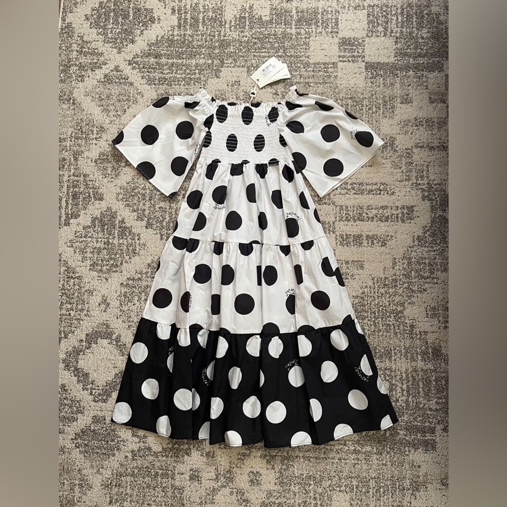 NWT TWINSET KIDS POLKA-DOT SHIFT DRESS